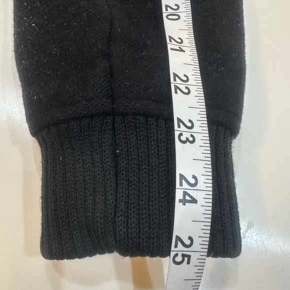 Liz Claiborne Black Wool Blend Coat Faux Fur Hood Fully Lined Jacket Size XL EUC - Picture 12 of 14